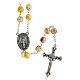 Rosary with yellow glass beads 8 mm s1