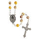 Rosary with yellow glass beads 8 mm s2