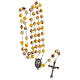 Rosary with yellow glass beads 8 mm s4