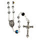 Rosary with gray glass beads 6 mm s1