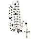 Rosary with gray glass beads 6 mm s4