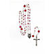 Glass rosary with red beads 6 mm s4