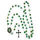 Rosario Virgen Guadalupe verdadero cristal verde 8 mm s3