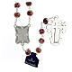 Rosary amethyst crystal beads with roses 10x8 mm s2
