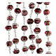 Rosary amethyst crystal beads with roses 10x8 mm s3