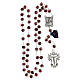 Rosary in amethyst crystal with rose beads 10x8 mm s5