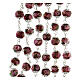 Rosary amethyst crystal beads with roses 10x8 mm s3