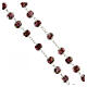 Rosary amethyst crystal beads with roses 10x8 mm s4