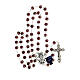 Różaniec z kryształu, ametyst i róże 10x8 mm s5