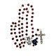 Crystal rosary with amethyst and rose 10x8 mm s5