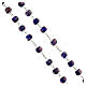 Rosary blue crystal beads with roses 10x8 mm s4