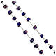 Rosary with blue crystal beads with roses 10x8 mm s4