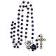 Rosary with blue crystal beads with roses 10x8 mm s5