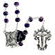 Rosary blue crystal with rose 10x8 mm s1