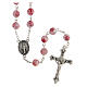 Rosary beads with pink crystals like murrina 8 mm s1