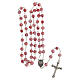 Rosary beads with pink crystals like murrina 8 mm s4
