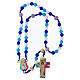 Rosary for children with acrylic beads on light blue string s3