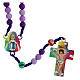 Children rosary with 8 mm amethyst acrylic beads s1