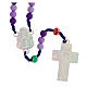 Children rosary with 8 mm amethyst acrylic beads s2