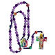 Children rosary with 8 mm amethyst acrylic beads s4