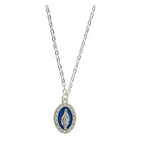 Necklace with Miraculous medal and English card