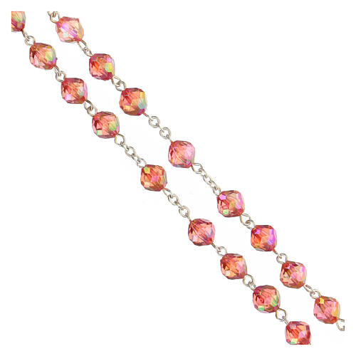 Rosenkranz mit roten Perlen aus Acryl, 8 mm 3