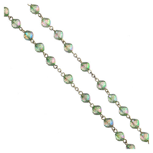 Rosenkranz mit grünen Perlen aus Acryl, 8 mm 3