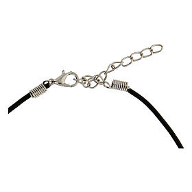 Black rubber lace with carabiner