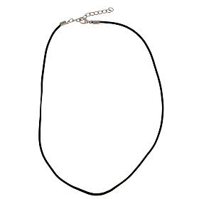 Black rubber necklace with snap hook