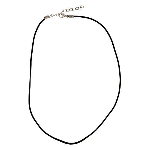 Black rubber necklace with snap hook 1