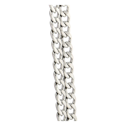 Halskette aus Stahl mit lasergraviertem Kreuz und Karabinerverschluss 4