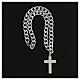Steel necklace with cross and carabiner closure s3
