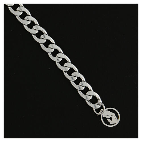 Bracciale Medaglia acciaio Madonna profilo 4
