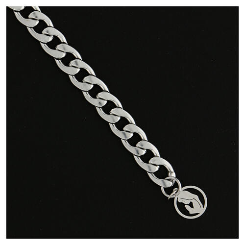 Virgin Mary bracelet profile steel medal 4