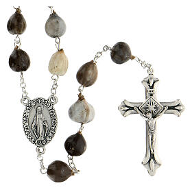 Rosary with 10 mm Job's tears beads and Miraculous Medal