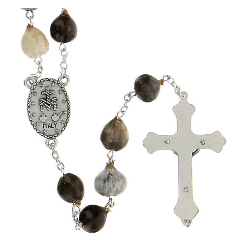 Rosary with 10 mm Job's tears beads and Miraculous Medal 2