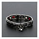 Health bracelet red white black metal s2