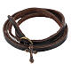 Brown strap cross bracelet coppery pendant s2