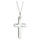 Metal necklace with glass cross-shaped pendant, empty with plug s1