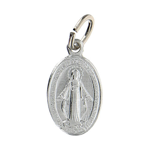 Miraculous Medal in silver aluminum 14x10 mm 1