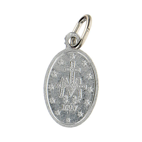 Miraculous Medal in silver aluminum 14x10 mm 2