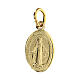 Miraculous Medal in anodiseded gold plated metal 14x10 mm s1