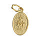 Miraculous Medal in anodiseded gold plated metal 14x10 mm s2