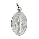 Virgin Mary Miraculous medal silver anodized aluminum 18x13 mm s1