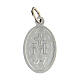 Virgin Mary Miraculous medal silver anodized aluminum 18x13 mm s2