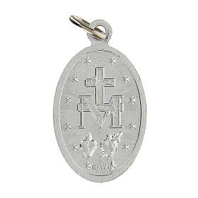 Virgin Mary Miraculous medal in anodized aluminum 22x15 mm