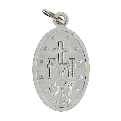 Virgin Mary Miraculous medal in anodized aluminum 22x15 mm 2