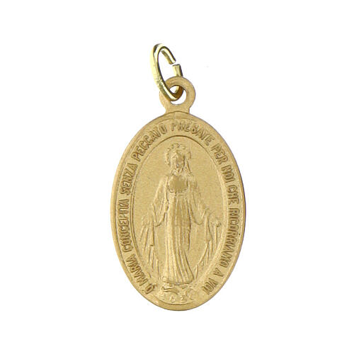 Miraculous medal in gold anodized aluminum 22x15 mm 1