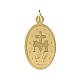 Miraculous medal in gold anodized aluminum 22x15 mm s2