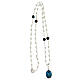 Necklace with crystals, Miraculous Medal and Our Lady of Lourdes 1.5 cm s4